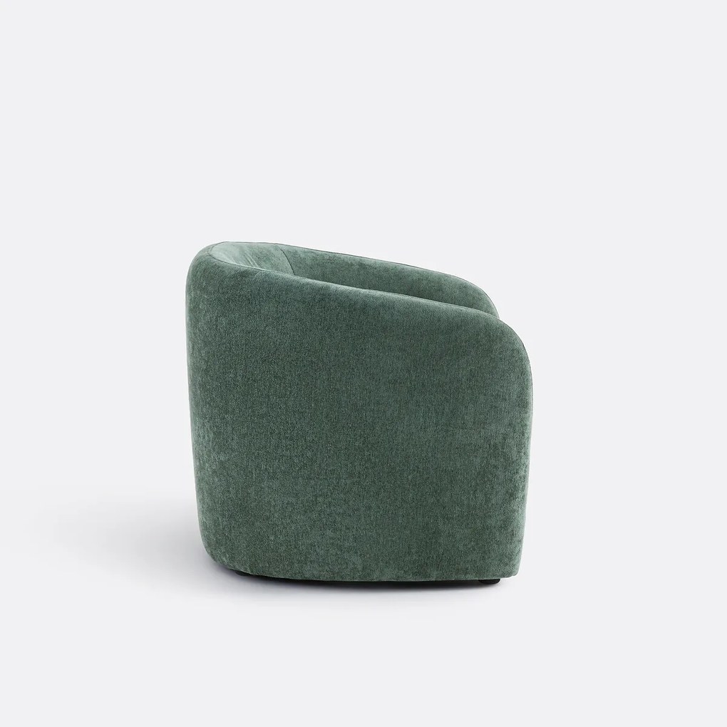 Fauteuil in fijne chenille, LANDINE