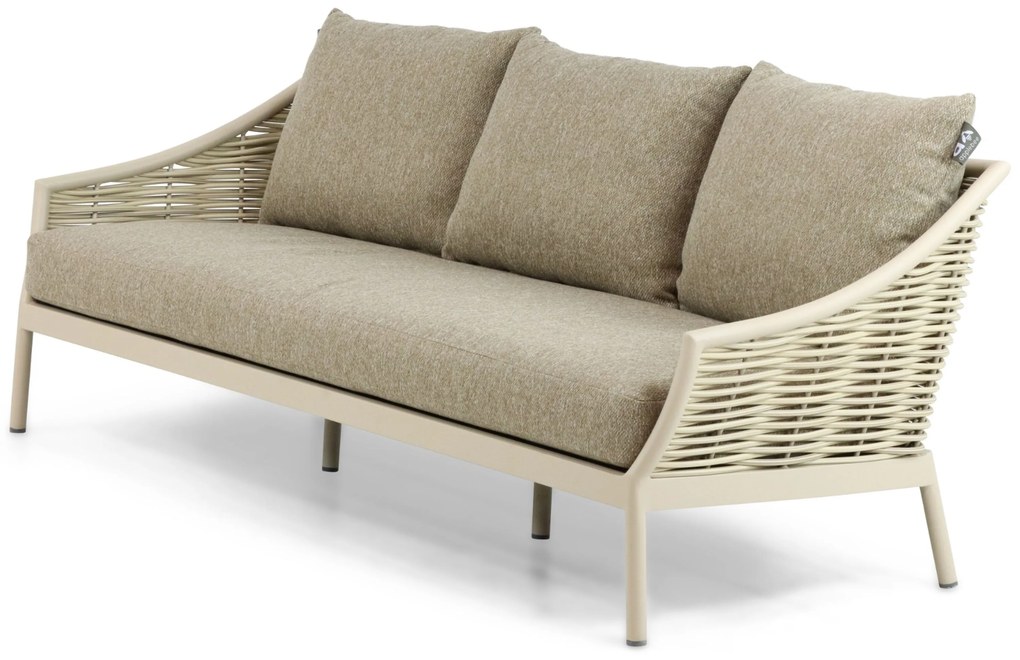 Stoel en Bank Loungeset 5 personen Aluminium/Wicker Taupe Apple Bee Milou