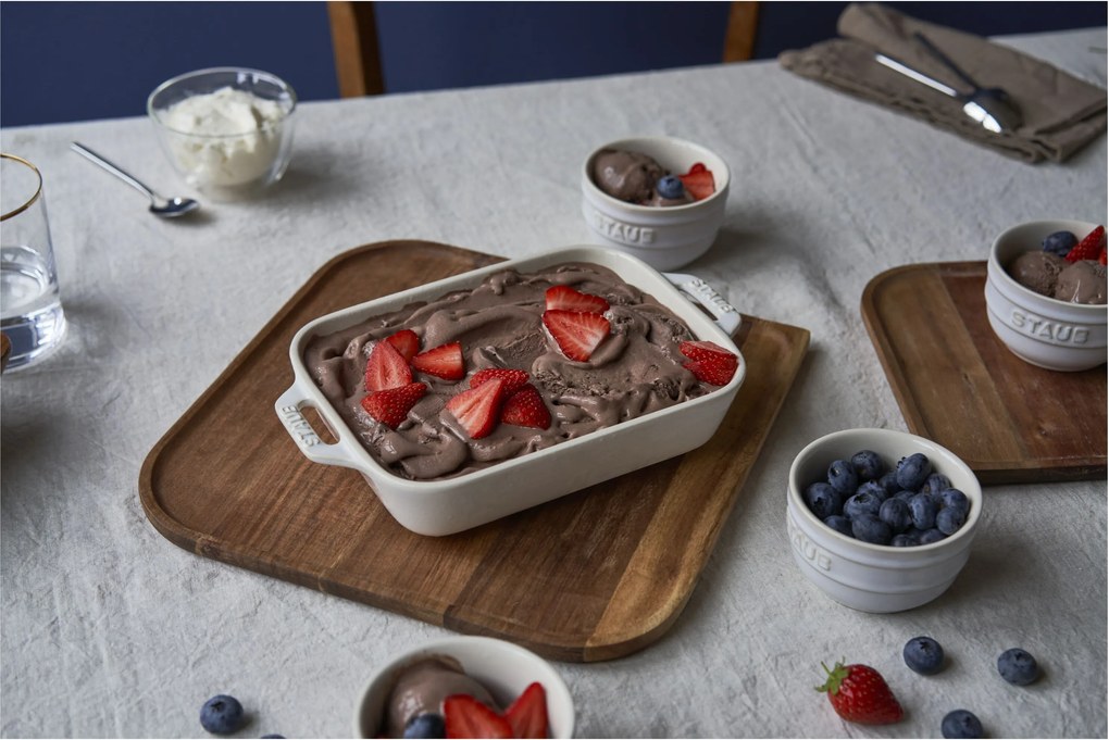 Staub Ceramique Ovenschaal 20 cm, Rechthoekig, Ivoorwit - Ceramique - Staub