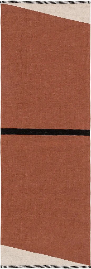 Handgeweven laagpolige katoenen loper Lenny