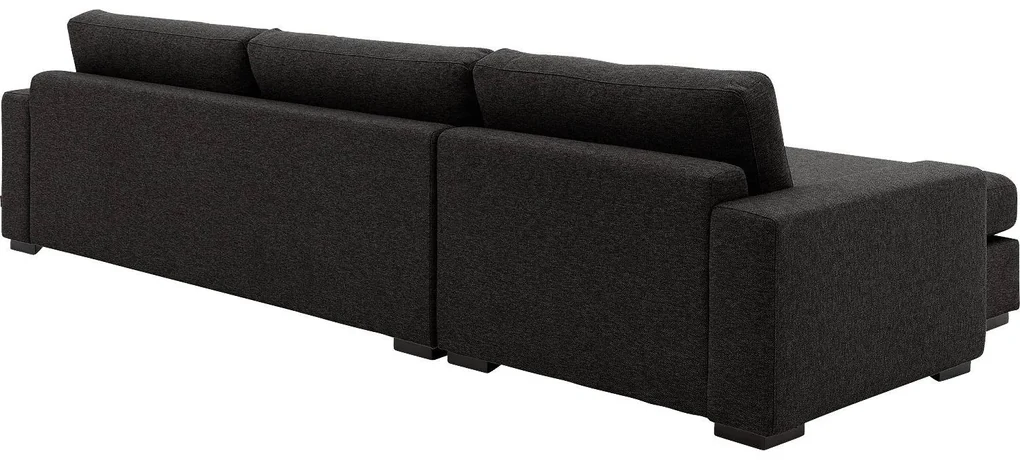Goossens Hoekbank Lucca Met Chaise Longue grijs, stof, 3-zits, stijlvol landelijk