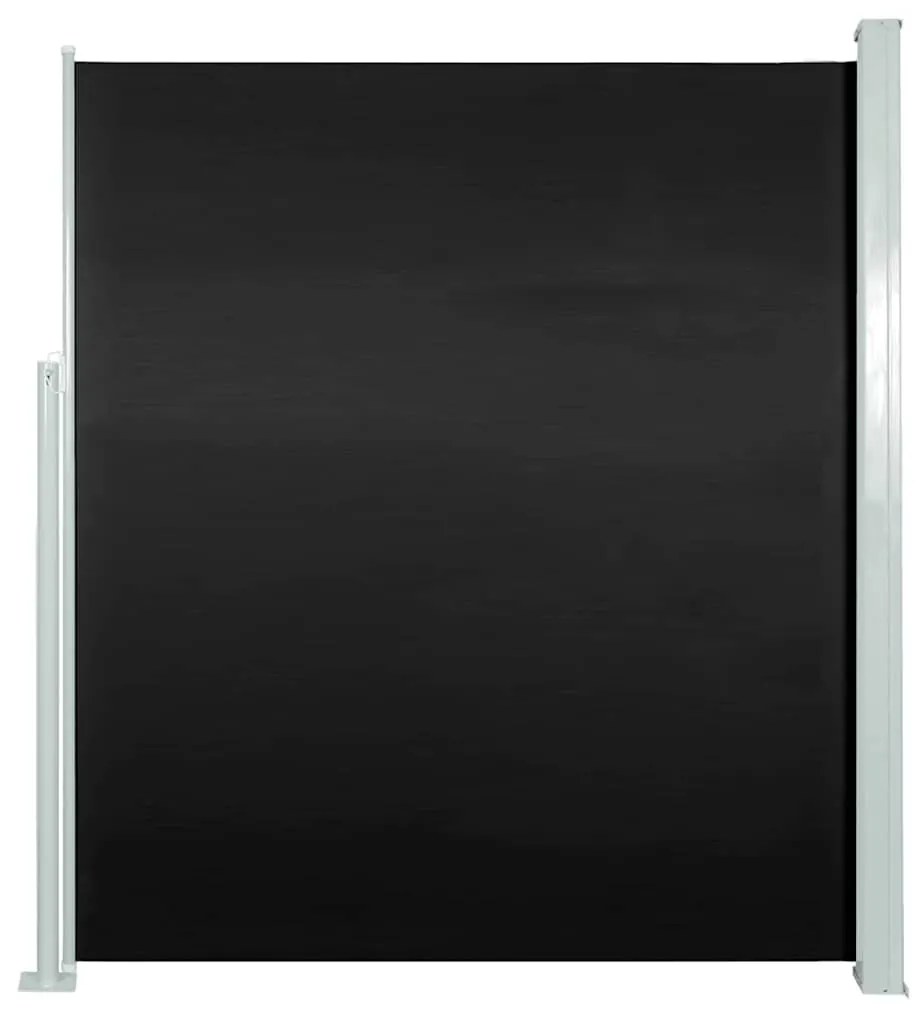 vidaXL Wind-/zonnescherm uittrekbaar 160x300 cm zwart