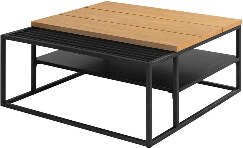 Artichok Industriële salontafel - Arthur - Eikenhout- Salontafels - Hout - Industrieel - Modern - Zwart metaal - Design meubels