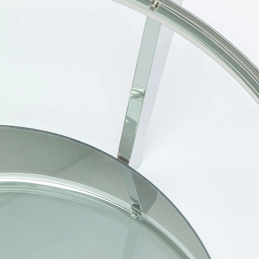 Kare Design Monocolo Silver Zilveren Salontafel Rond - 90 X 90cm.
