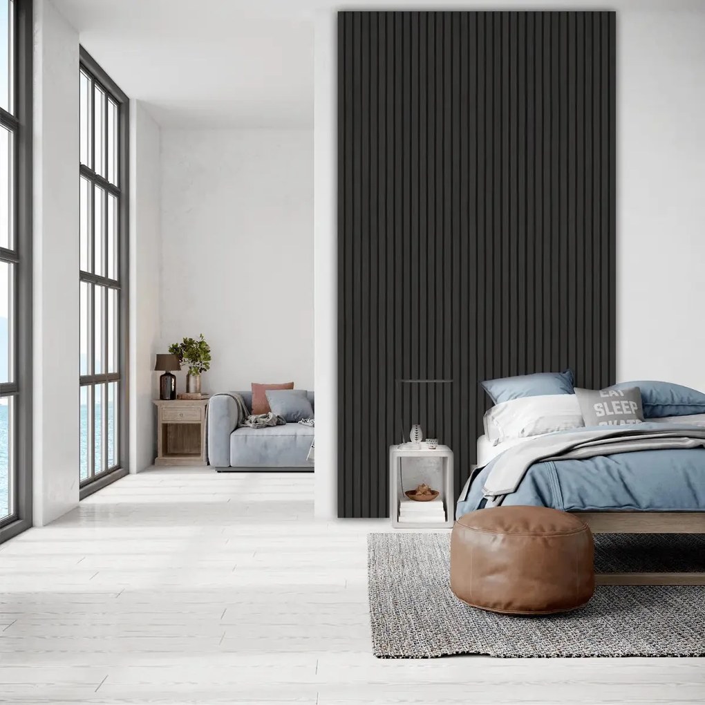 AkuPanel 300 cm Zwart Eiken   - Akoestische panelen