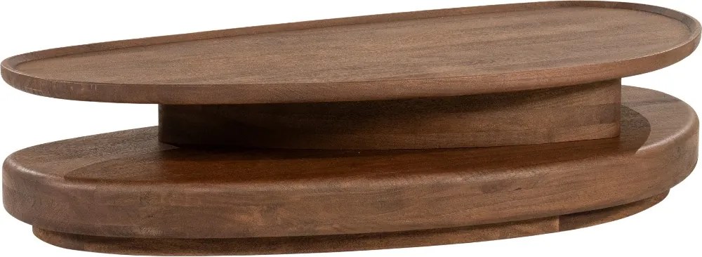 Houten Organische Salontafel Large - 140 X 65cm.