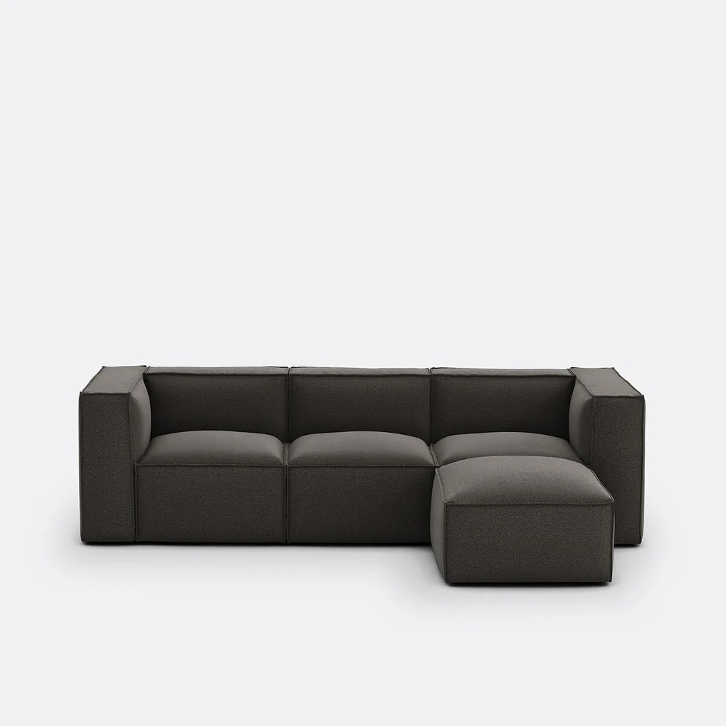 Omvormbare hoekbank, getextureerde stof, Seven