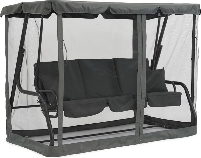 Garden Point antraciet Valencia metalen tuinschommel