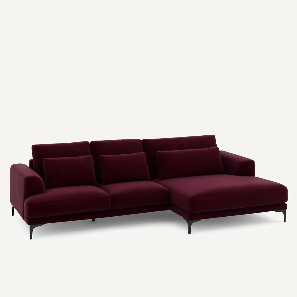 XL hoekbank rechts in fluweel, MARSILE