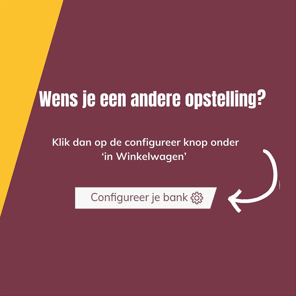 Rechte Bank Met Hocker Rechts Grijsmix