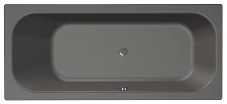 Xenz Aruba Ligbad - 170x75x48 - afvoer Midden - acryl - antraciet 6801-05