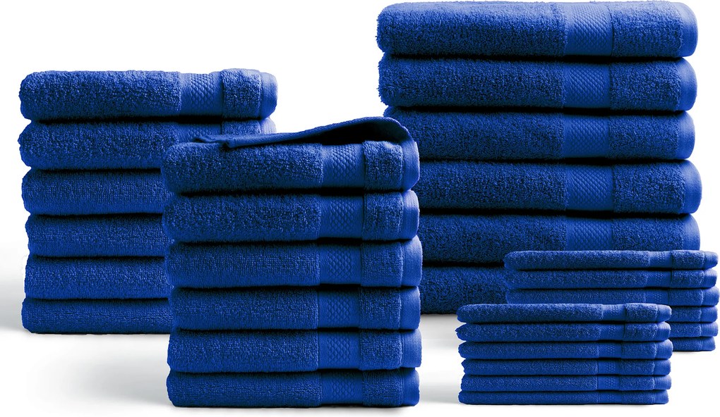 Handdoeken 30 delig set – Hotel Collectie – klassiek blauw