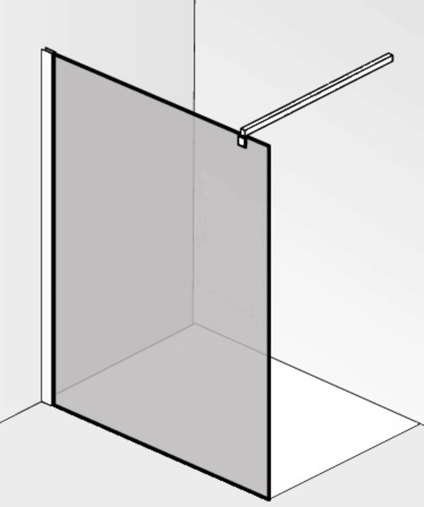 Saqu Modulo inloopdouche incl. antikalk 120x210cm semi-gesatineerd glas/chroom