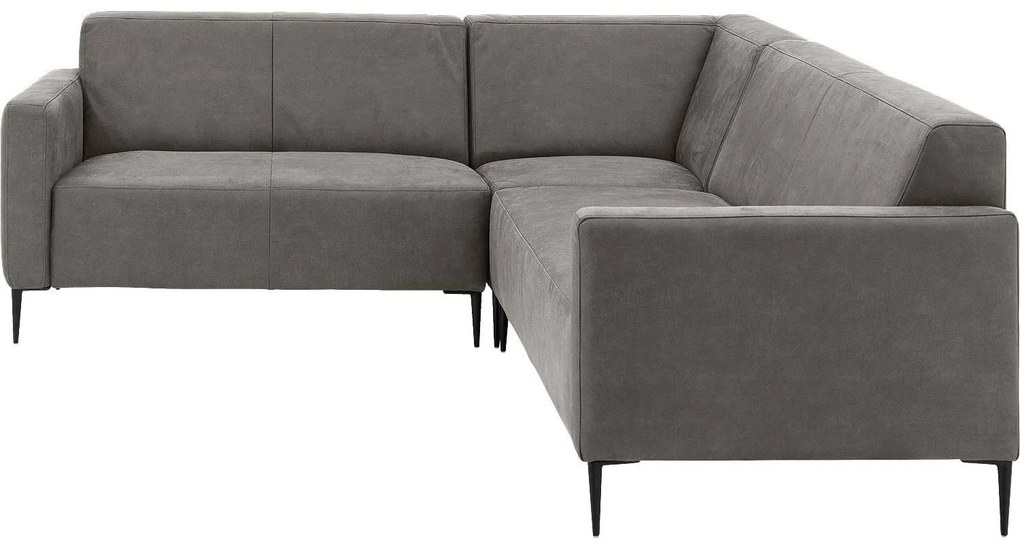 Goossens Key West grijs, micro leer, 2-zits, modern design