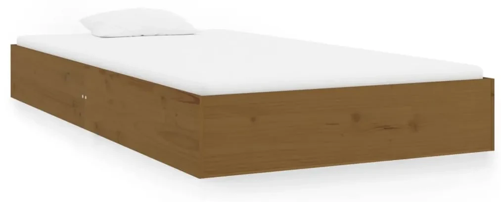 vidaXL Bedframe massief hout honingbruin 100x200 cm
