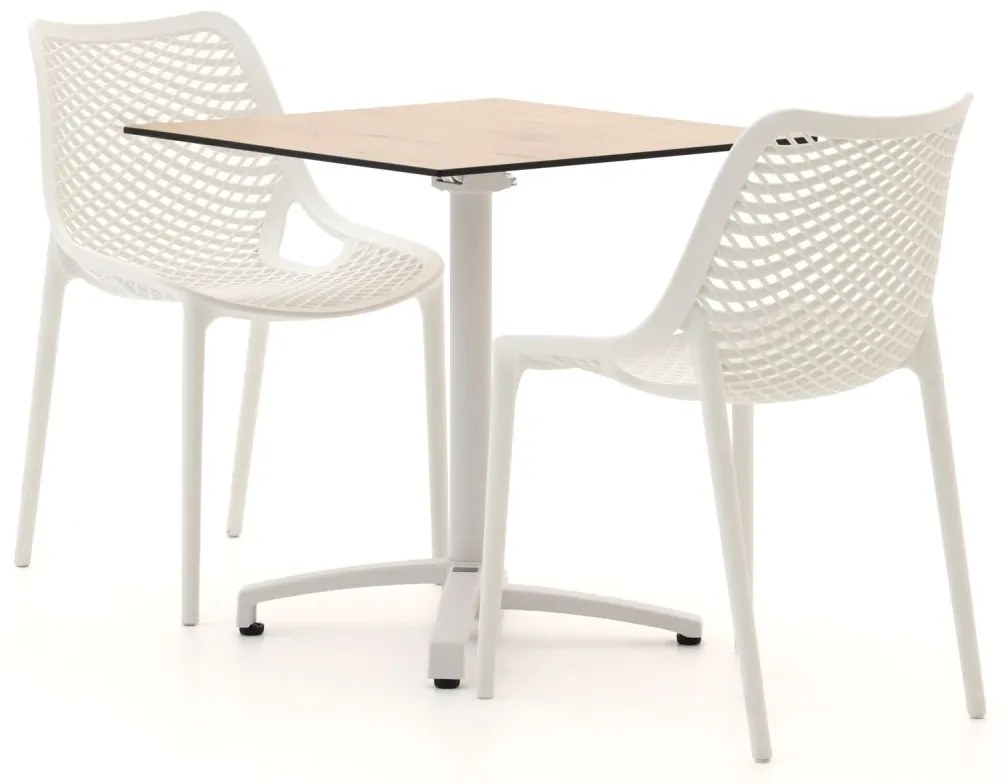 + 10% kassakorting | Diningset Forza  | 2 personen kunststof | Tuinset stapelbaar | 3-delig | Kees Smit Tuinmeubelen