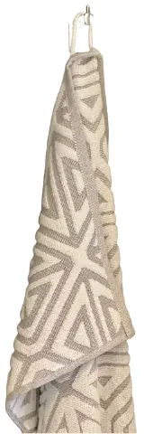 Badlaken katoen – badlaken Tahini White – badlaken grijs & wit 70x140