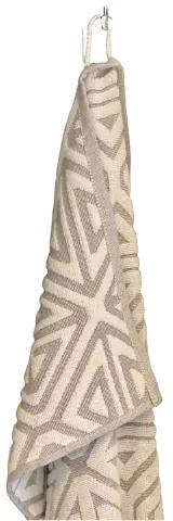 Handdoek katoen – handdoek Tahini White – handdoek wit & grijs 50×70