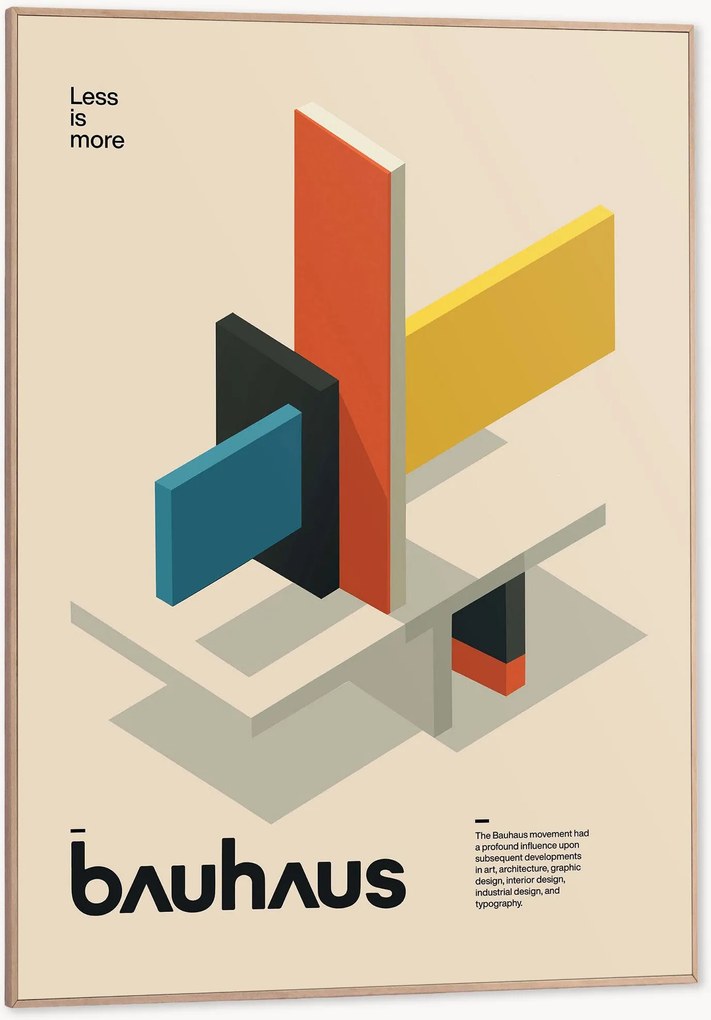 Ingelijste digitale print Bauhaus