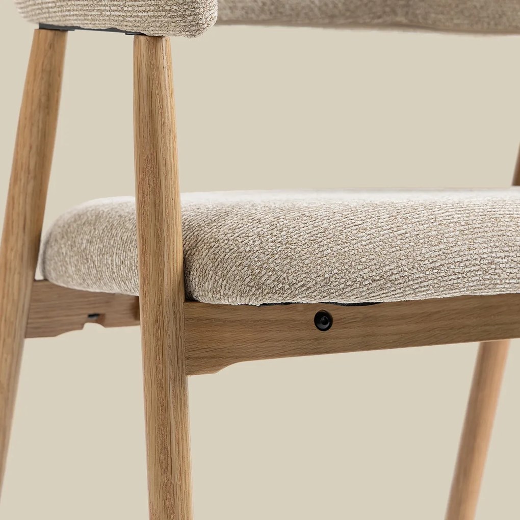 Eiken Eetkamerstoel Ronde Rugleuning