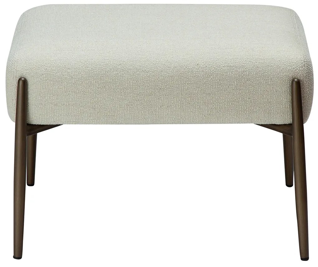 Dan-Form Glam Voetenbankje Wit Boucle