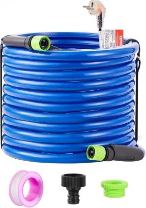 VEVOR 75ft verwarmde waterslang voor camper, verwarmde drinkwaterslang met vorstbeveiliging tot -45°F, automatisch zelfregulerend, 5/8" binnendiameter met snelkoppelingsset, lood- en BPA-vrij