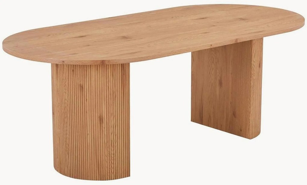 Ovale eettafel Boavista met houtlook, 210 x 100 cm