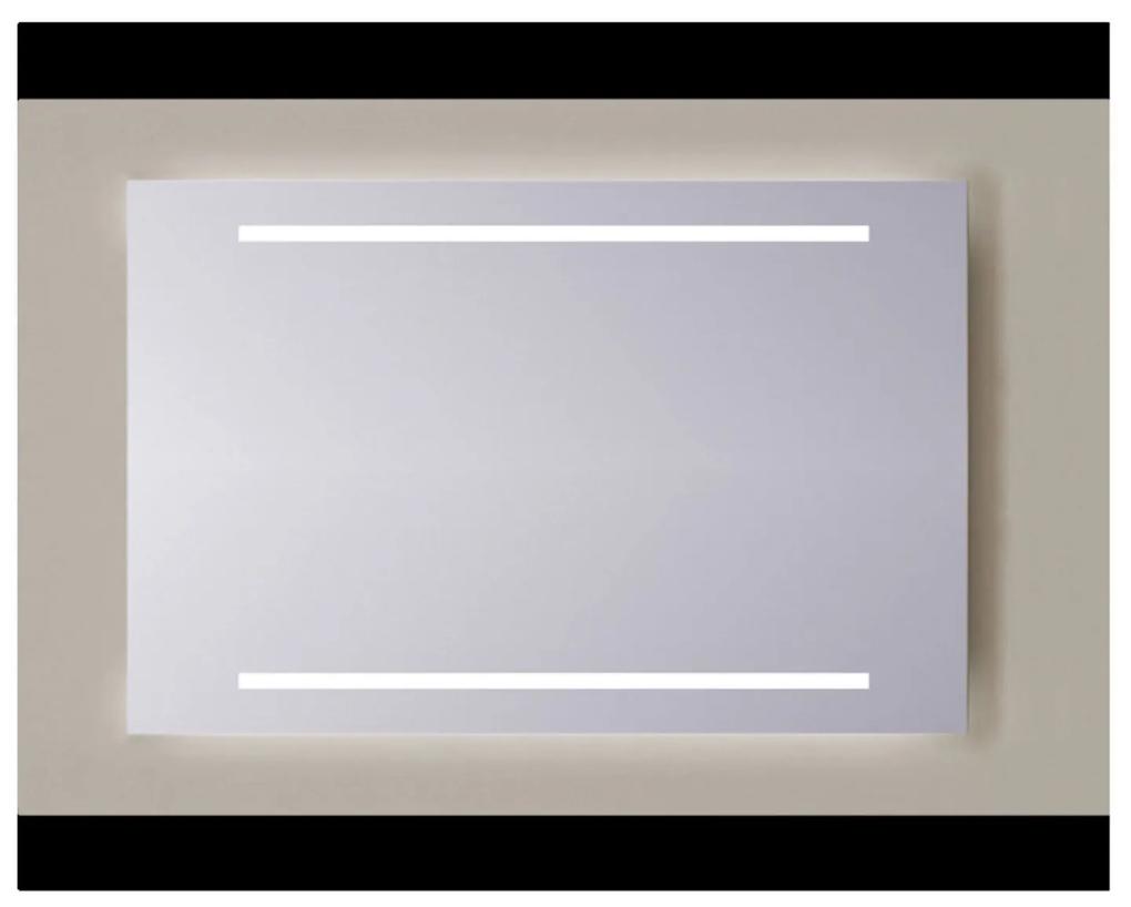 Spiegel Sanicare Q-mirrors Zonder Omlijsting 60 x 70 cm 2x Warm White LED PP Geslepen