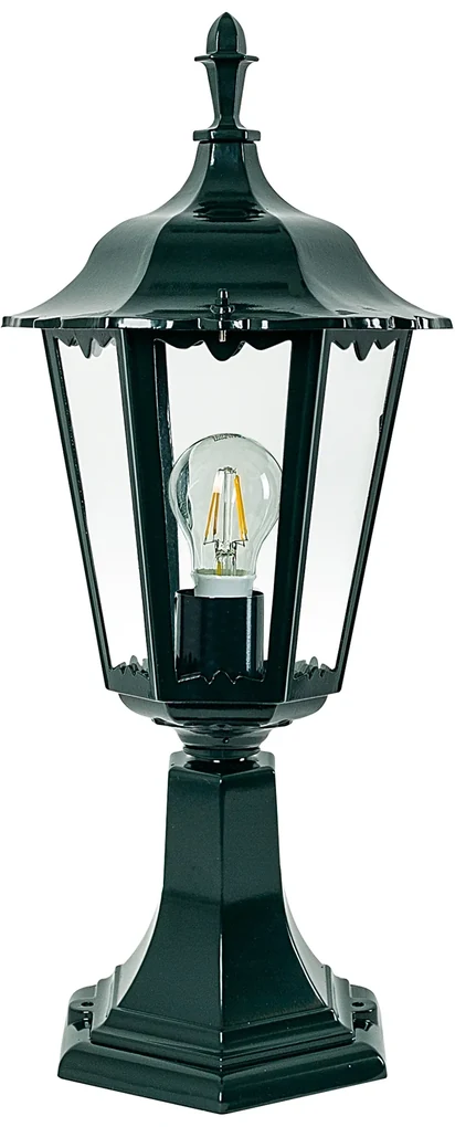 Tuinlamp Ancona sokkel Tuinverlichting Groen / Zwart E27