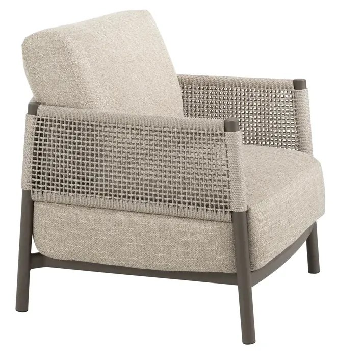4 Seasons Outdoor Savanne loungestoel terre Loungestoel bruin weerbestendig