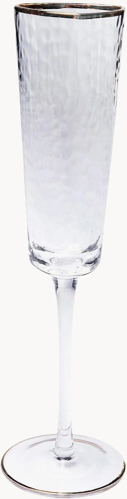 Mondgeblazen champagneglazen Hommage, 4-delig