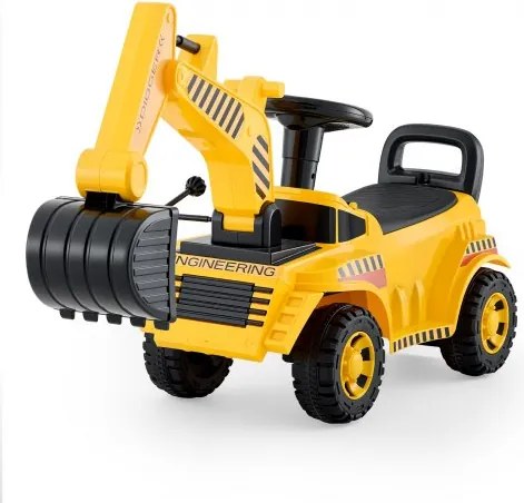 VEVOR Rijdende Graafmachine, Kindergraafmachine voor Peuters van 19 tot 36 Maanden, Graafmachine Speelgoed met Helm en Muziek, Rijdende Graafmachine, Laadvermogen 25 kg, Rijdende Graafmachine, Loophulpmiddel voor Kinderen, Geel