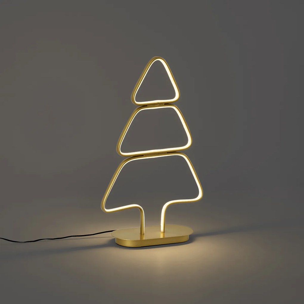 Kerst tafellamp goud kerstboom incl. LED - Arbre