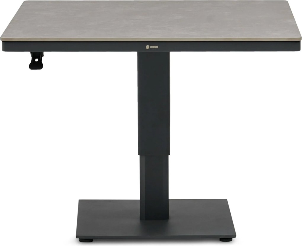 Tuintafel vierkant  90 x 90 cm  Grijs   Tivano in hoogte verstelbare