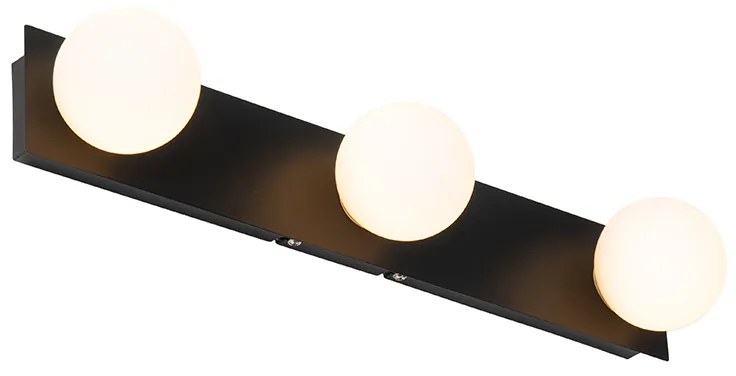 Badkamer Moderne wandlamp zwart 48 cm IP44 3-lichts - Cederic Modern G9 IP44 Lamp