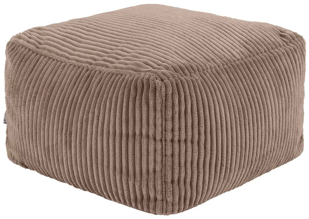 Theo Corduroy Poef - Mocha Bruin