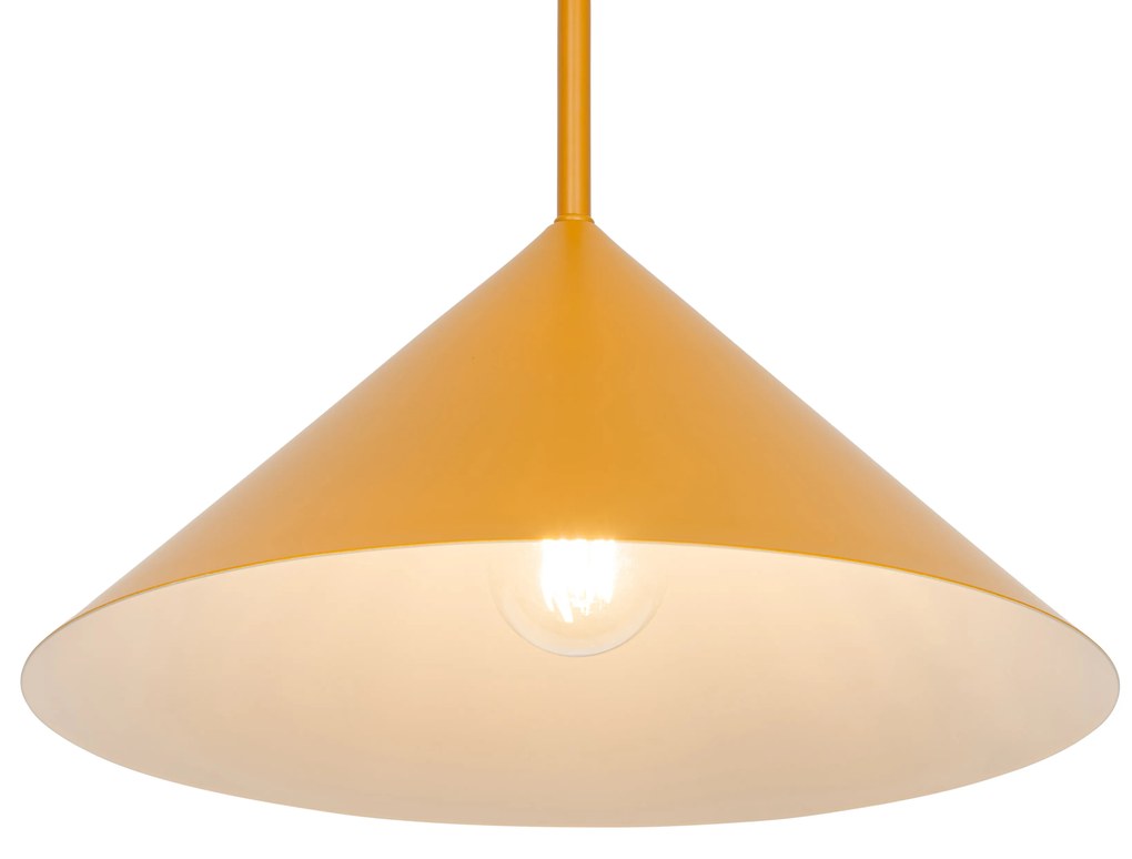 Design hanglamp geel driehoek - Triangolo Design E27 rond Binnenverlichting Lamp