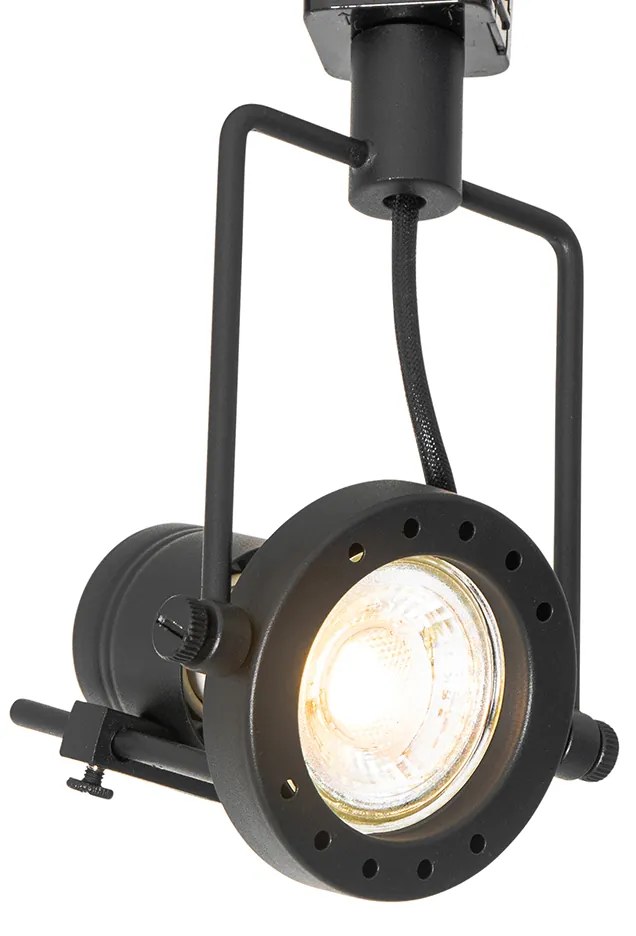 Smart railsysteem zwart 1-fase incl. 5 Wifi GU10 - Iconic Suplux