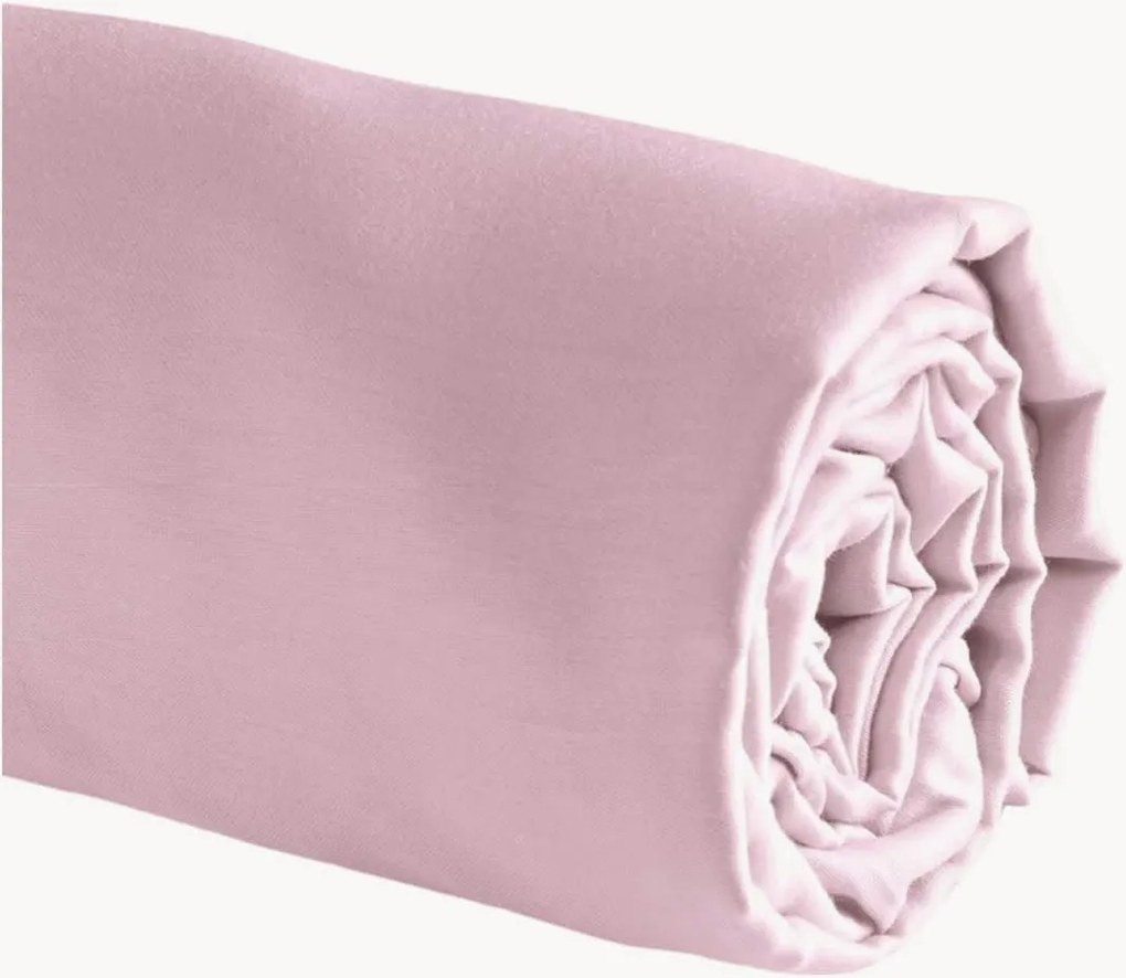 Katoenensatijnen hoeslaken Uni voor boxspring