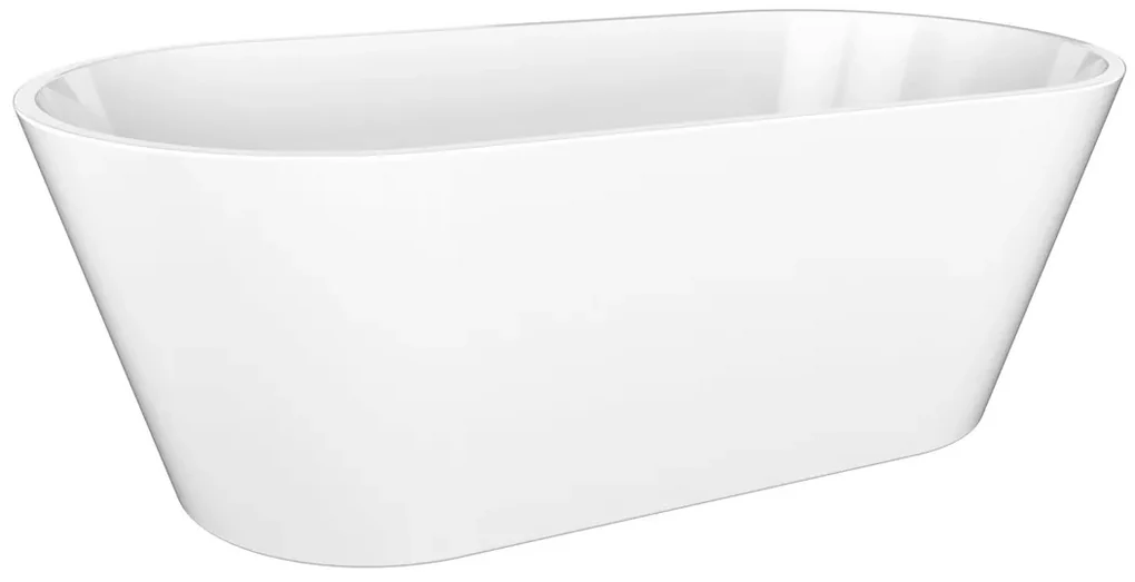 Polysan Azra vrijstaand bad 170x80x58cm wit glans