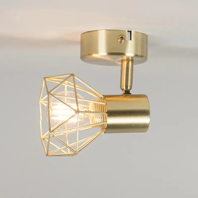 Set van 2 art deco spot messing draai- en kantelbaar - Mosh