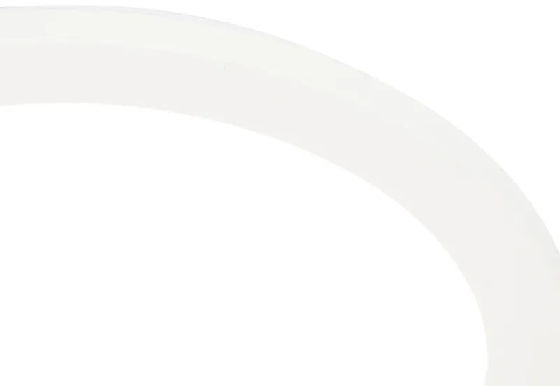 Plafonnière wit 22,5 cm incl. LED 3-staps dimbaar IP44 - Steve