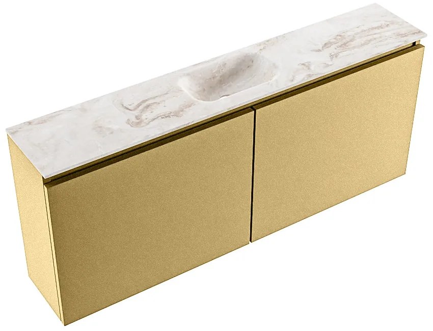 Mondiaz Ture DLux toiletmeubel 120cm oro met wastafel frappe midden zonder kraangat