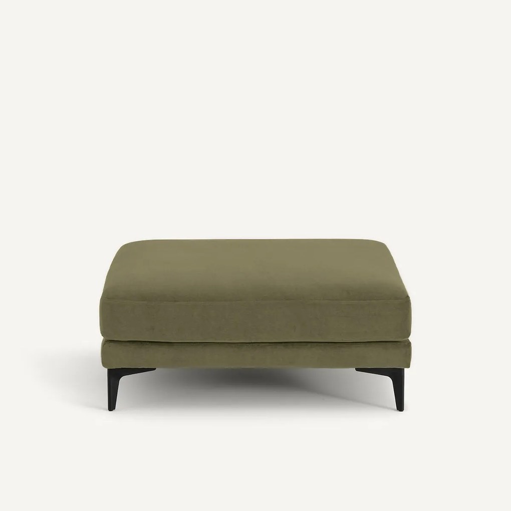 Voetensteun van stonewashed fluweel, MODERNISTE, ontwerp Emmanuel Gallina