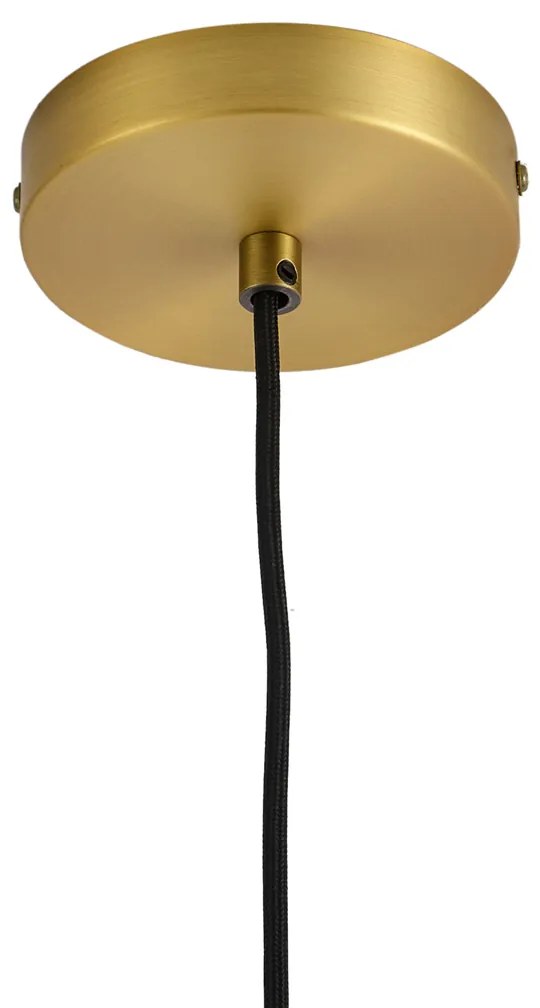 Design hanglamp brons met helder glas - Domo