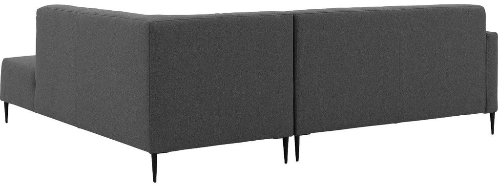 Goossens  Key West grijs, stof, 2,5-zits, modern design met ligelement rechts