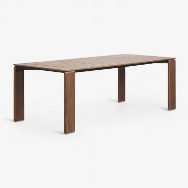 Rechthoekige Tuin Tafel Van Acaciahout Kandroa Donker Acaciabruin & 220 X 100 Cm - Sklum
