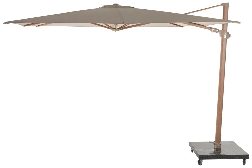 4-Seasons zweefparasol Siesta 300 x 300 cm - Woodlook/Sand