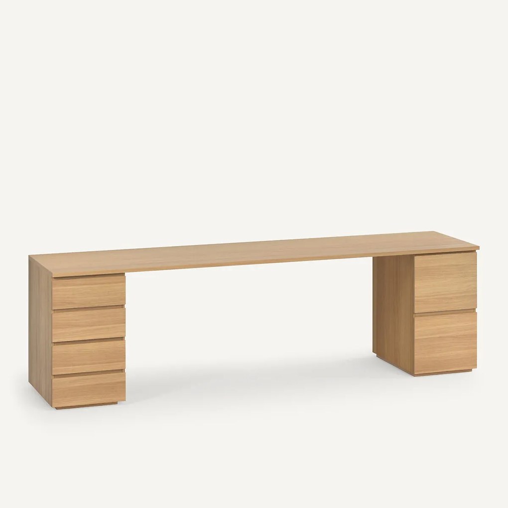 Werkblad bureau fineereik L250cm, Working