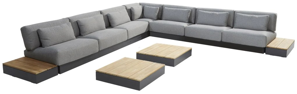 4 Seasons Outdoor Ibiza platform hoekbank XXL * SALE * Loungeset houtkleur weerbestendig